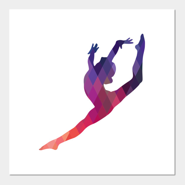 Leap Silhouette - Gymnastics - Posters and Art Prints | TeePublic
